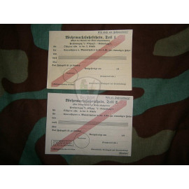 Biglietto militare Wehrmacht WEHRMACHT
